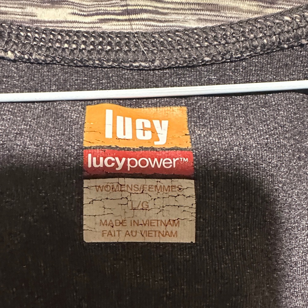 Lucy Black and Gray Ruched Tank Top - Picture 3 of 3